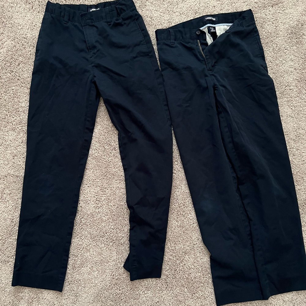 2 Navy school uniform pants 14y